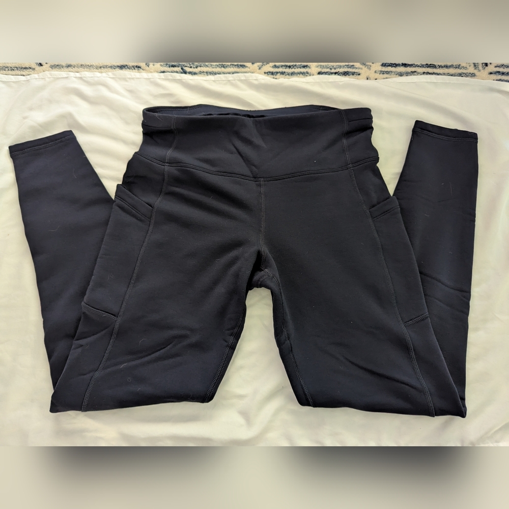 Athleta Navy Polartec Leggings